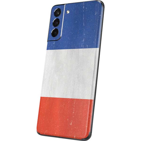 French Flag Distressed Galaxy S21 5G Skin